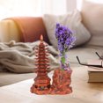 thumbnail image 3 of 1 juego de portalápices con diseño de torre, jarrón de madera de imitación, portalápices decorativo., 3 of 6