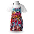 thumbnail image 3 of Graphic Apron Hip Hop Street Culture Harlem New York City Wall Graffiti Art Spray Artwork Image, Unisex Kitchen Bib Apron with Adjustable Neck for Cooking Baking Gardening, Multicolor, by Ambesonne, 3 of 3