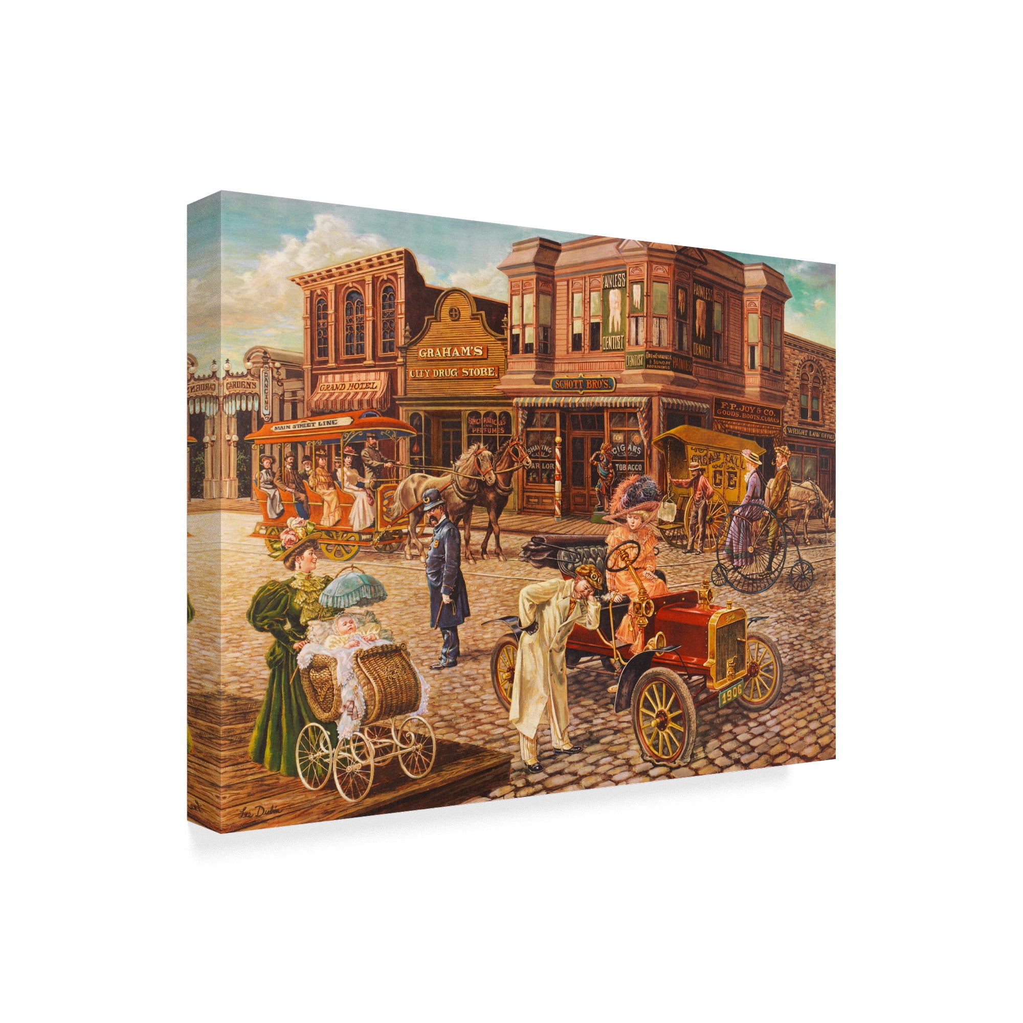 Trademark Fine Art 'Main Street Building' Canvas Art by Lee Dubin