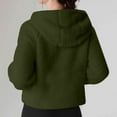 thumbnail image 6 of WMTBSRSW Womens Fuzzy Half Zip Hoodies Pullover Sport Hoodie Cozy Oversized Pockets Hooded Sweatshirt Athletic Fleece Hoodies Green, 6 of 9