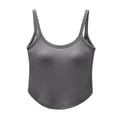 thumbnail image 4 of HAPIMO Women Ruched Padded Cami Top For Built In Support And Trendy Casual Looks Dark Gray M, 4 of 9
