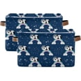 thumbnail image 2 of SKYSONIC Panda Laundry Basket Collapsible Laundry Hamper Clothes Toys Storage Bin with Handles, 1PC, 2 of 7