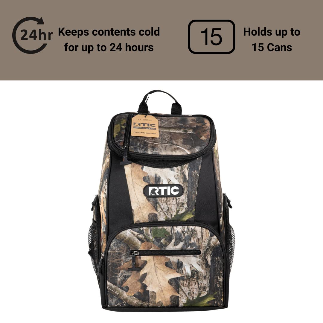 RTIC 15 Can Lightweight Backpack Insulated Cooler with Additional Storage Pockets, Kanati Camo - image 5 of 5