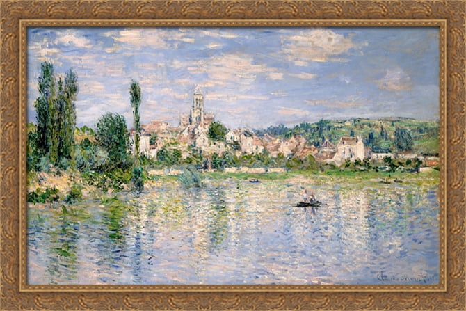 Hyde Park, London 34x28 Large Gold Ornate Wood Framed Canvas Art