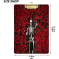 thumbnail image 2 of FMSHPON Red RosesDeath Clipboard Hardboard Wood Nursing Clip Board and Pull for Standard A4 Letter 13x9 inches, 2 of 7