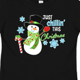 thumbnail image 4 of Inktastic Just Chillin' This Christmas Fun Snowman in Top Hat Boys or Girls Toddler T-Shirt, 4 of 5