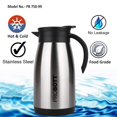 thumbnail image 2 of Thermosteel Vaccum Insulated Stainless Steel Tea Coffee Pot - 750ml, Silver | Double Walled Hot & Cold Tea Kettle - Dishwasher Safe, Rust Free, Wide Mouth, BPA Free, 2 of 5