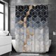 thumbnail image 1 of 180x180cm Cortina de ducha geométrica moderna Cortina impermeable para baño, 1 of 3