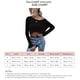 thumbnail image 5 of Jersey de punto fino para mujer, camisa de punto con cuello en V, jersey con cuello en V, camisa de punto con hombros caídos, características de vanguardia, 5 of 5