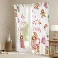 thumbnail image 3 of Feelyou Gingerbread Man Child Black Out Curtains, Pink Xmas Tree Curtains Pack of 2 (42x63 Each), Sweet Christmas Theme Bedroom Curtains, Black Out Curtains Decor, 3 of 6
