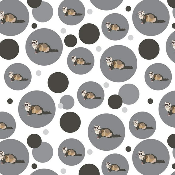 Ferret Weasel Critter Furry Cute Premium Gift Wrap Wrapping Paper Roll Pattern