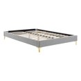 thumbnail image 2 of Modway Sutton Twin Modern Performance Velvet Bed Frame in Light Gray, 2 of 7