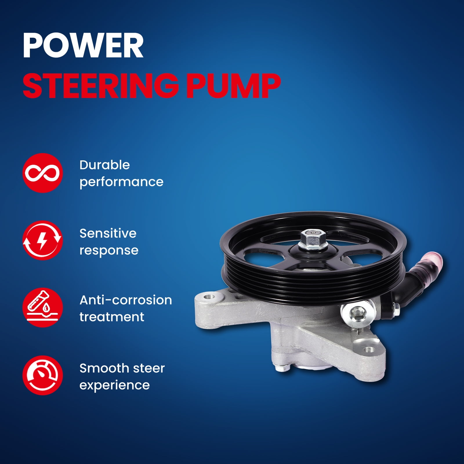 MOCA AUTOPARTS 21-5193 Power Steering Pump Fit for 2006-2011 Honda Ridgeline 3.5L