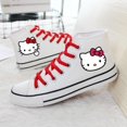 thumbnail image 1 of Zapatos de lona de Hello Kitty para mujer, Zapatillas altas antideslizantes, informales, vulcanizadas, regalos, 1 of 4