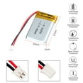 thumbnail image 3 of YDL 3.7V 450mAh Battery 502535 Lithium Polymer Ion Rechargeable Li-ion Li-Po Battery with 2P PH 2.0mm Pitch Connector, 3 of 5