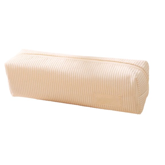 Pencil Case Large Capacity Corduroy Fabric for Collage Workers Daily Use