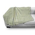 thumbnail image 2 of Geometric Soft Flannel Fleece Blanket, Modernistic Continuous Pattern with Pastel Tone Octagons and Squares, Cozy Plush for Indoor and Outdoor Use, 50" x 60", Yellow and Pale Green, by Ambesonne, 2 of 5
