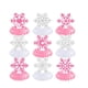 thumbnail image 5 of 9 centros de mesa de nido de abeja con forma de copos de nieve: decoraciones 3D para el invierno rosa, 5 of 8