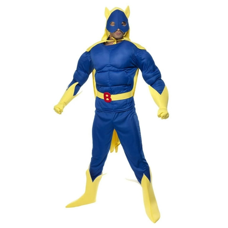 Bananaman Padded Costume Adult Blue Yellow Bananaman Padded Costume Adult Blue Yellow