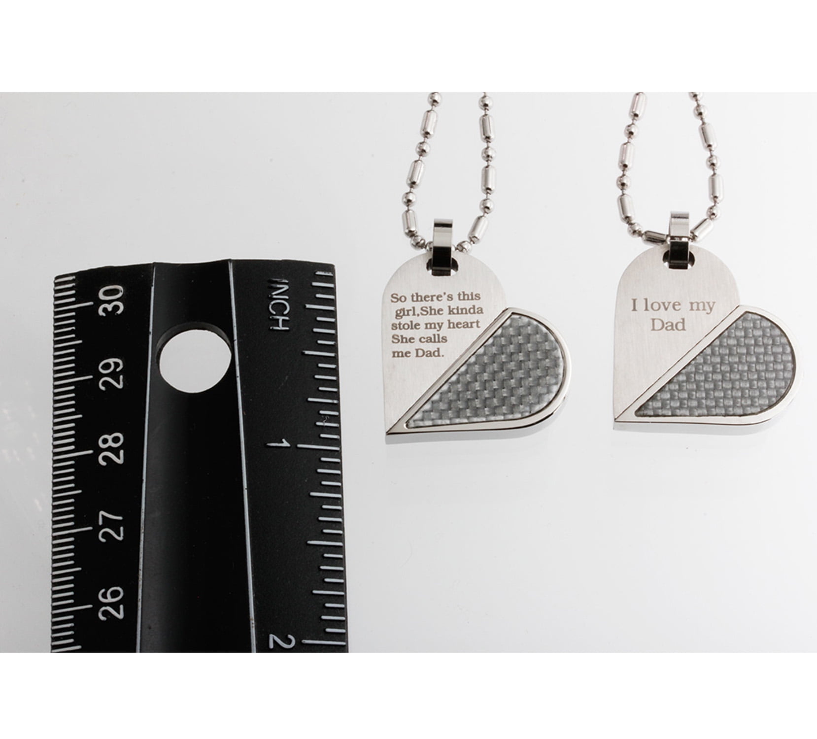R.H. Jewelry Dad's Girl Gift: Stainless Steel Matching
