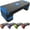 Blue, variant on Aerobic Exercise Step, Adjustable Aerobic Stepper for Exercise, Workout Step Platform for Step Up, 26.5" Step Deck with 4" 6" 8" Adjustable Height Risers, Women  Gym Cardio Fitness