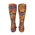 thumbnail image 6 of Rateoe Vintage Abstract Maple Leaf Art print Women's Men's Novelty 20in Crew Socks Cotton Socks Knee High Socks for Walking,Running,Nurses,Pregnancy-One Size, 6 of 8