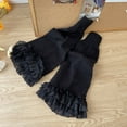 thumbnail image 5 of IWRICH Women' S Lace Leg Warmers Leg Warmer Knit White Black Flared Leg Socks Black, 5 of 6