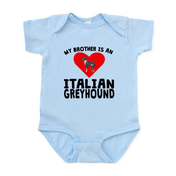 CafePress - My Brother Is An Italian Greyhound Body Suit - Baby Light Bodysuit, Size Newborn - 24 Months