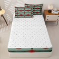 thumbnail image 4 of jejeloiu Earthy Tribal Zipper Full Size Comforter Sets with Fitted Sheet and 2 Pillowcases,Native Print Zipper Bedding Set For Boys,Green Red,Reversible,4 Pieces, 4 of 7