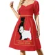 thumbnail image 1 of Retro Londres y Glasgow de tren terriers de perros Vestido sin mangas Vestido elegante Vestido de verano para mujer, 1 of 5
