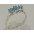 thumbnail image 2 of LBG 10k White Gold Natural Blue Topaz Womens Engagement Ring - Size 8.5, 2 of 6