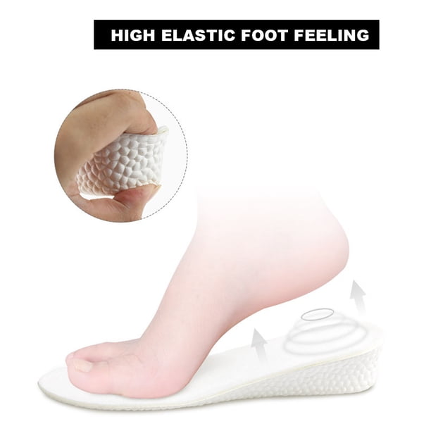 Almohadillas para zapatos con elevación de talón, 2 piezas de plantilla para aumentar la altura Plantilla para aumentar la altura Plantillas transpirables Uso conveniente