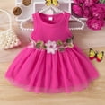 thumbnail image 2 of Wxirdiow Tulle Dress Baby Girls Newborn Baby Girl Flower Dress Toddler Sleeveless Tutu Tulle Dress Princess Wedding Birthday Party Dresses for Girls Hot Pink Size,18-24 Months, 2 of 7