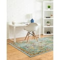 thumbnail image 3 of Rugs.com Calypso Collection Rug – 5' x 8' Aqua Medium Rug Perfect For Bedrooms, Dining Rooms, Living Rooms, 3 of 9