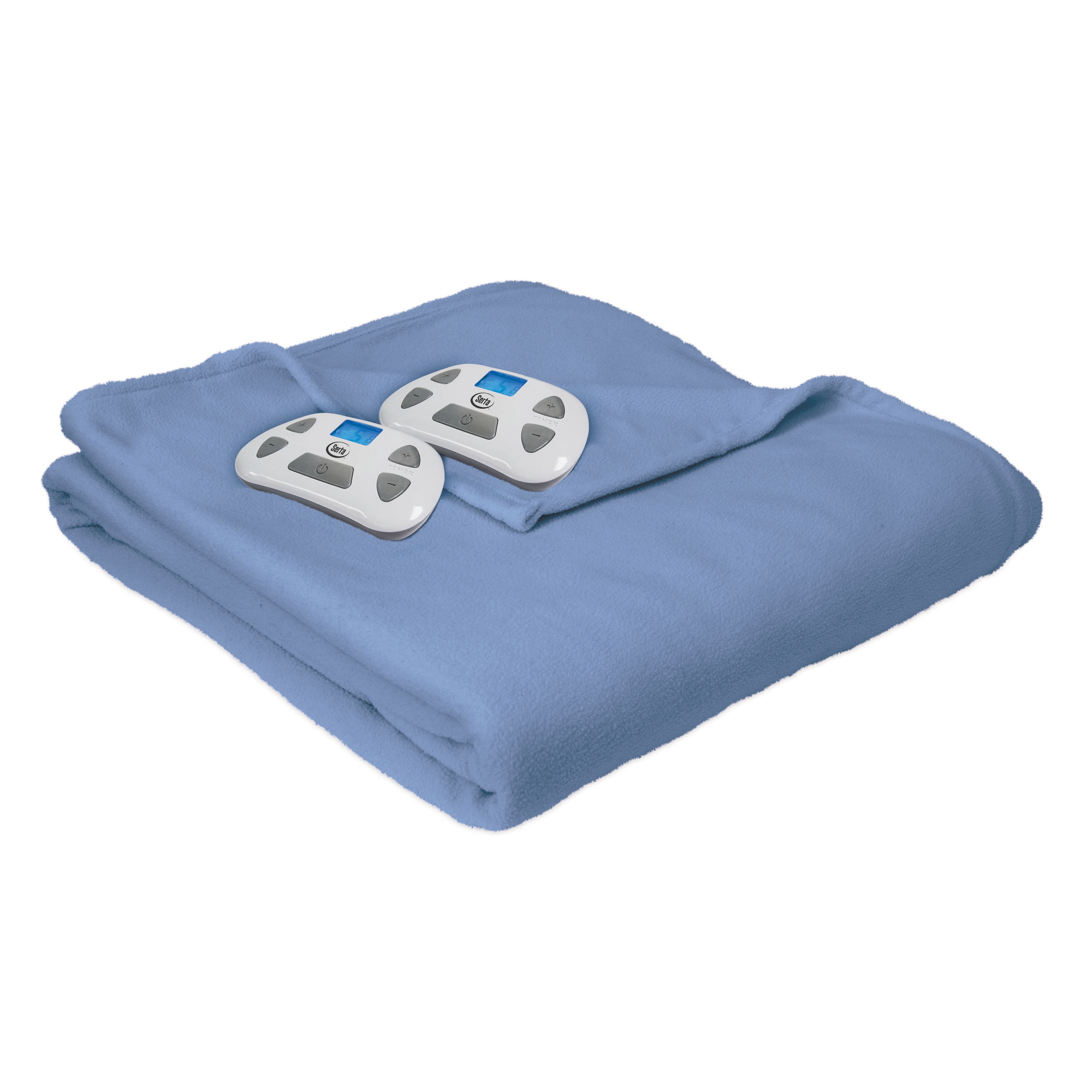 Serta MicroFleece Electric Heated Blanket, King, Blue