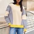 thumbnail image 4 of Long Sleeve Shirts for Women Casual Tunic Tops Women Fashion Casual Printed Round Neck Loose Capless Sweatshirt Top Great Gifts for Less Yellow XL, 4 of 5