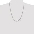 thumbnail image 2 of 14k White Gold 2.5mm Solid Plain Rope Chain w/ Lobster Clasp 24", 2 of 5