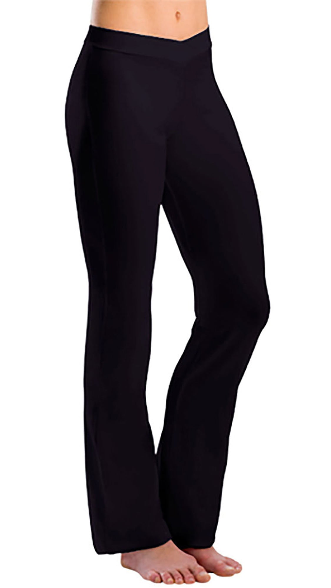 Motionwear - Motionwear Women's V-Waist Elastic Waist Pants M BLACK ...