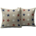 thumbnail image 2 of 4th of July Pillow Covers 20x20 Set of 2 Patriotic Blue Red White Stars Outdoor Decorative Throw Pillows Farmhouse Pillowcases Memorial Day Independence Cushion Case Decor for Home Sofa Couch Bed, 2 of 6