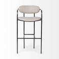 thumbnail image 5 of Mercana Parker 30" Seat Height Cream Seat Black Metal Base Stool, 5 of 8