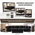 thumbnail image 6 of Chesterfield Sofa, 89 " W 3-In-1 Pull-Out Sofa Bed, Convertible Sleeper Sofa Bed, King Size Sofa Bed, Chaise Lounge, Velvet 3-Seater Sofa with Movable Ottoman, Tufted Design (Black), 6 of 11