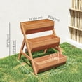 thumbnail image 3 of Outsunny 3 Tier Raised Garden Bed Wooden Elevated Planter Box for Flowers, 3 of 10