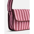 thumbnail image 3 of Free Assembly Women's Beaded Striped Flap Shoulder Bag, Pink, 3 of 6