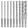 thumbnail image 1 of Concrete Drill Bits, 9PCS (5mm~16x160mm) Tile Drill Bit, SDS-Plus Electric Hammer Drill Bit for Hole Punch, Cross Drill Bits, 1 of 4