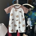 thumbnail image 2 of Splozh Preemie Clothes Boys 3 6 12 18 24 Months Summer Cute Unisex Short Sleeve Outfit, All Season Infant Daily Wear,Coffee,18-24 Months, 2 of 4