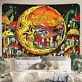 thumbnail image 2 of Tapiz de setas, tapiz de luna, tapiz de esqueleto, tapices de plantas de calavera, tapiz de caracol y mariposa, tapiz para colgar en la pared para habitación (73x 95cm), 2 of 4