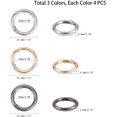 thumbnail image 2 of 12pcs Zinc Alloy Key Clasps Spring Gate Rings Rings Mixed Color 33.2x25x4.5mm, 2 of 6