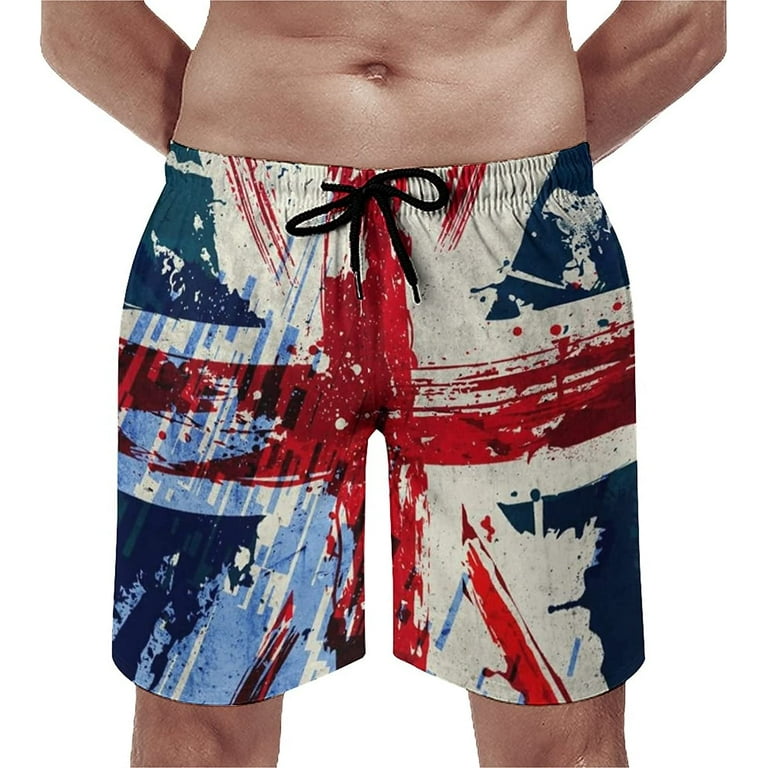 Men s England Flag Quick Dry Board Shorts with Mesh Lining Swim Trunks Swimwear Gift S 3XL Walmart