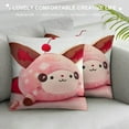 thumbnail image 3 of Cute Cat Plush Pillow, Kawaii Plushies Sweet Cat Stuffed Toys, Squishy Plushies, Cuddle Body Pillow for Kids &amp; Girls, 3 of 5