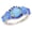 Blue, variant on Fashion Opal Diamond Ring: Elegant Geometric Alloy Rings for Women, Electroplated, Simple Style